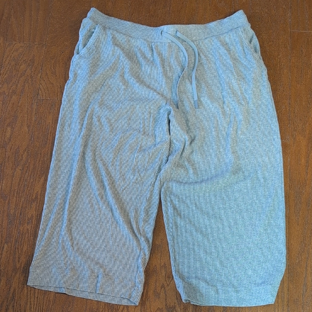 Haven WellWithin Wide Leg Casual  Pants Light Grey Size XXL tie waist stretchy